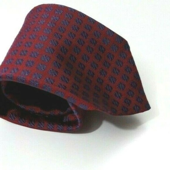 Teo Grimaldi Red and Blue Geometric Tie - Picture 2 of 4